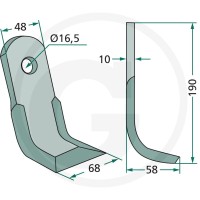 GRANIT Nóż typu Y 18063-MAL-14 - Sklep PoltechParts