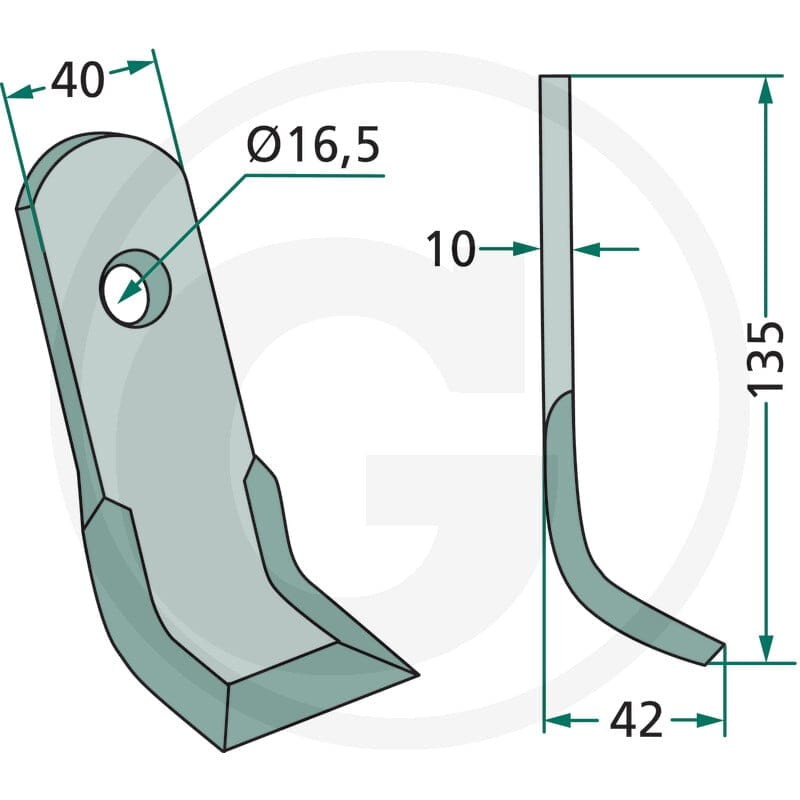 GRANIT Nóż Y 18063-MAL-27 - Sklep PoltechParts