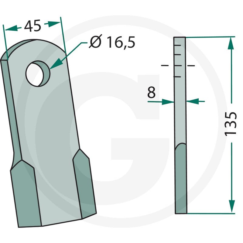 GRANIT Nóż bijakowy 18063-MAS-58 - Sklep PoltechParts