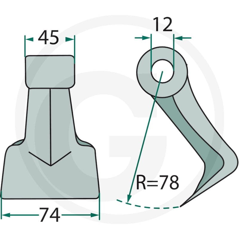 GRANIT Bijak młotkowy 18063-RM-97 - Sklep PoltechParts