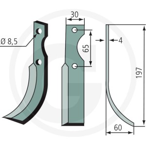 GRANIT Nóż glebogryzarki 180EUR-01R
