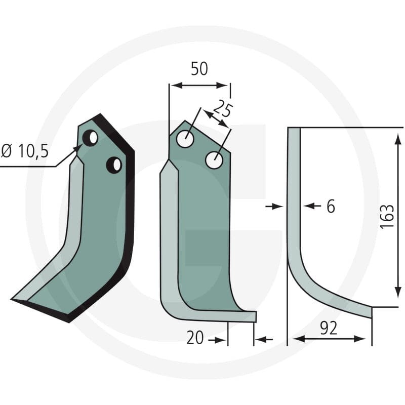 GRANIT Nóż glebogryzarki 180FER-13L - Sklep PoltechParts