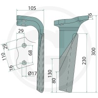 GRANIT Ząb brony aktywnej 1802800078 - Sklep PoltechParts