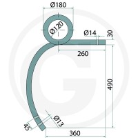 GRANIT Ząb sprężynowy 1803100039 - Sklep PoltechParts