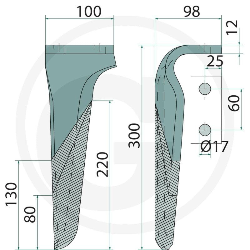 GRANIT Ząb brony aktywnej 1800200049 - Sklep PoltechParts