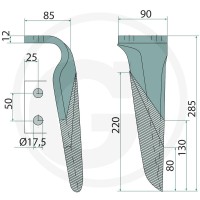 GRANIT Ząb brony aktywnej 1800200054 - Sklep PoltechParts