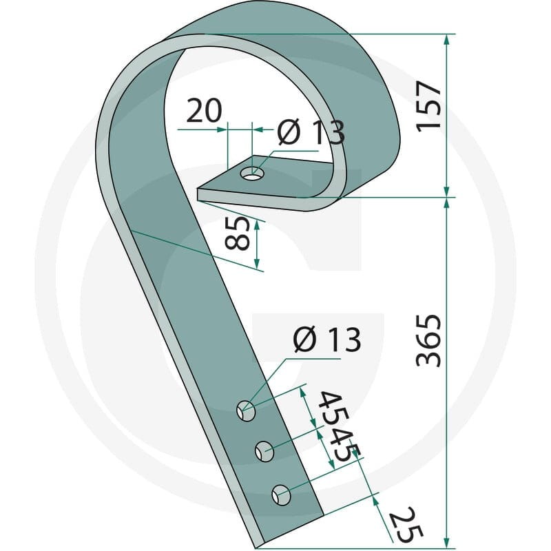 GRANIT Ząb zagarniający 18010.1052 - Sklep PoltechParts