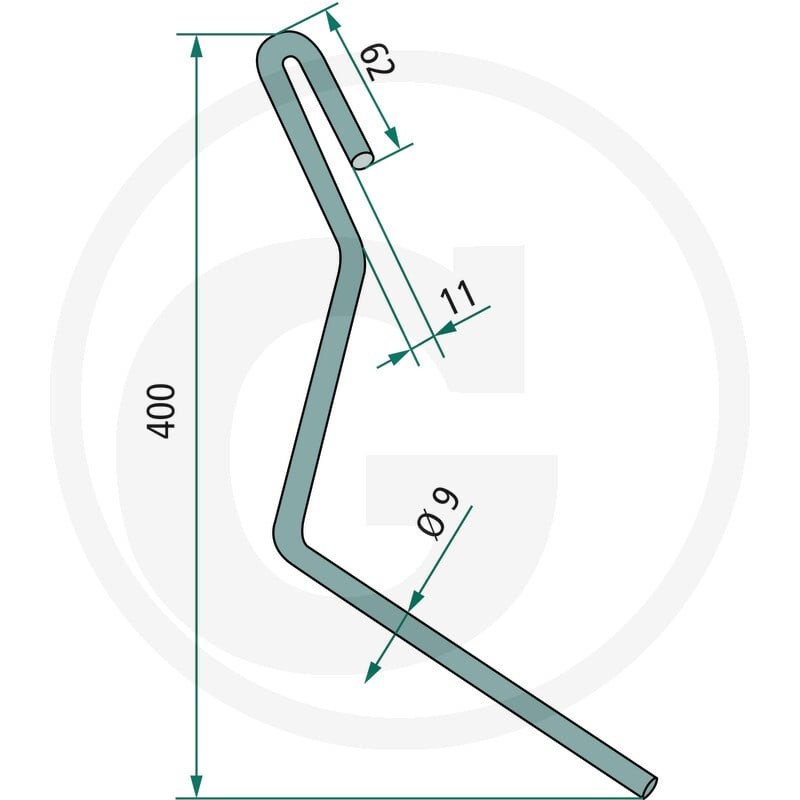 GRANIT Palec zagarniający siewnika 18010.ST-H2 - Sklep PoltechParts