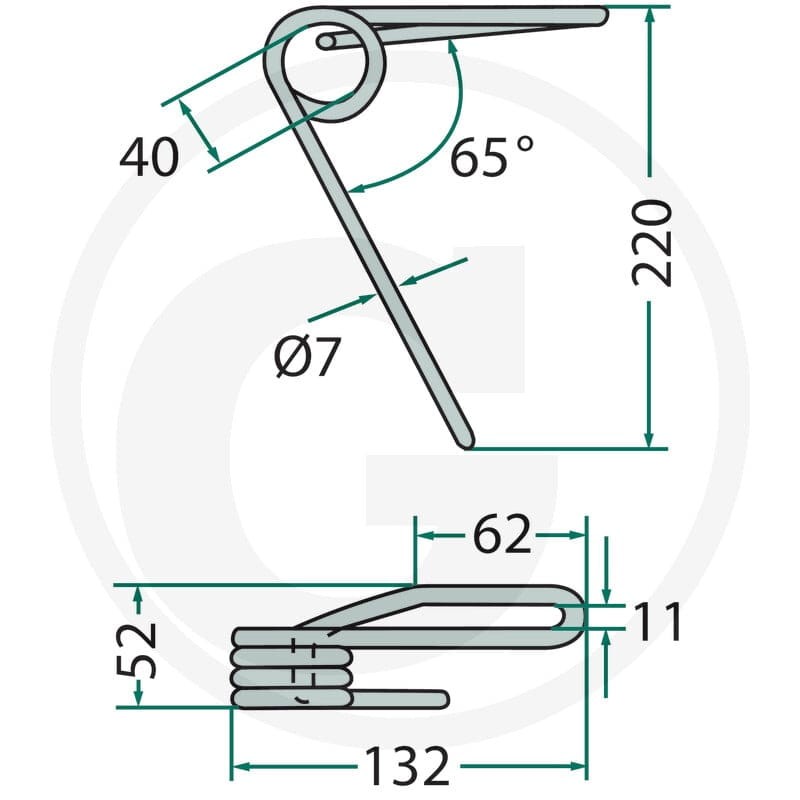 GRANIT Palec zagarniający siewnika 18010.ST-NO2 - Sklep PoltechParts