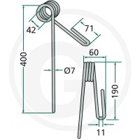 GRANIT Palec zagarniający siewnika 18010.ST-SA-1 - Sklep PoltechParts