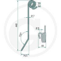 GRANIT Palec zagarniający siewnika 18010.HS-R7 - Sklep PoltechParts