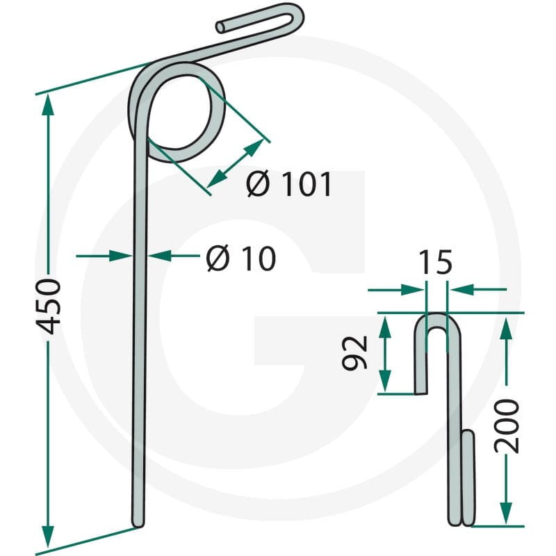 GRANIT Palec zagarniający siewnika 18010.ST-450 - Sklep PoltechParts
