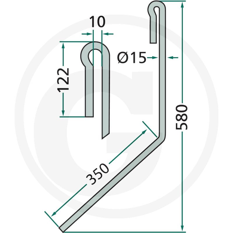 GRANIT Palec zagarniający siewnika 18010.ST-A22 - Sklep PoltechParts