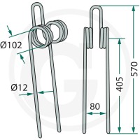 GRANIT Palec zagarniający siewnika 1801000STD - Sklep PoltechParts