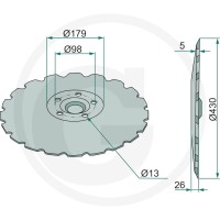 GRANIT Talerz brony talerzowej 18031-0525 - Sklep PoltechParts