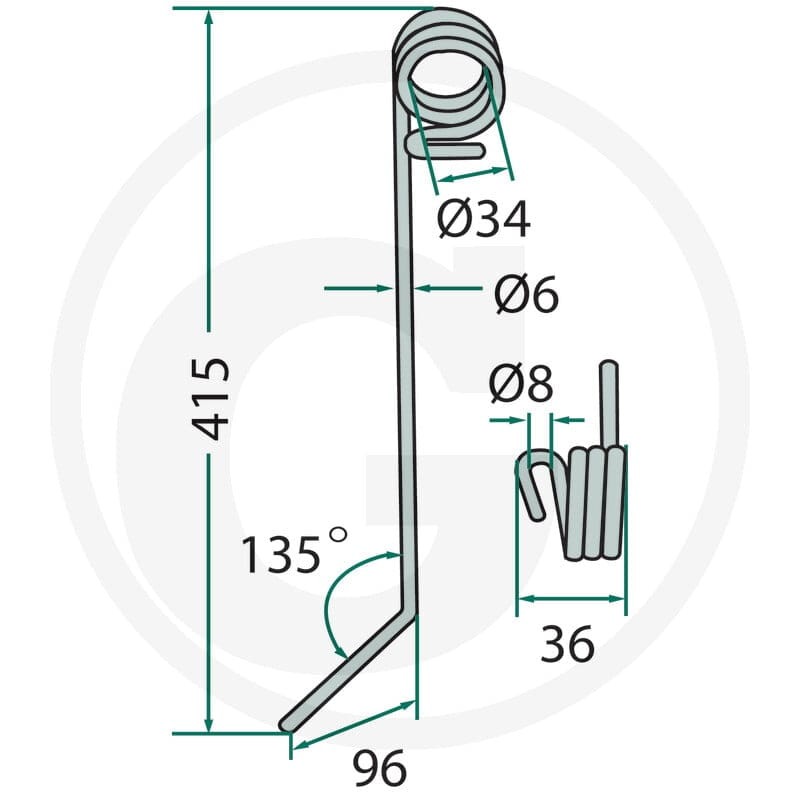 GRANIT Palec zagarniający siewnika 18010.HS-HK - Sklep PoltechParts