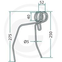 GRANIT Palec zagarniający siewnika 18010.ST-AC2 - Sklep PoltechParts