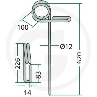GRANIT Palec zagarniający siewnika 18010.ST-K3 - Sklep PoltechParts