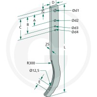 GRANIT Słupica kultywatora 180101.6075LL - Sklep PoltechParts