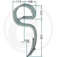 GRANIT Ząb kultywatora 1801209125 - Sklep PoltechParts