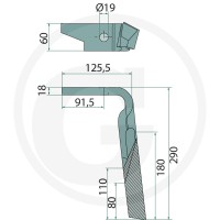 GRANIT Ząb brony aktywnej 1800100113 - Sklep PoltechParts