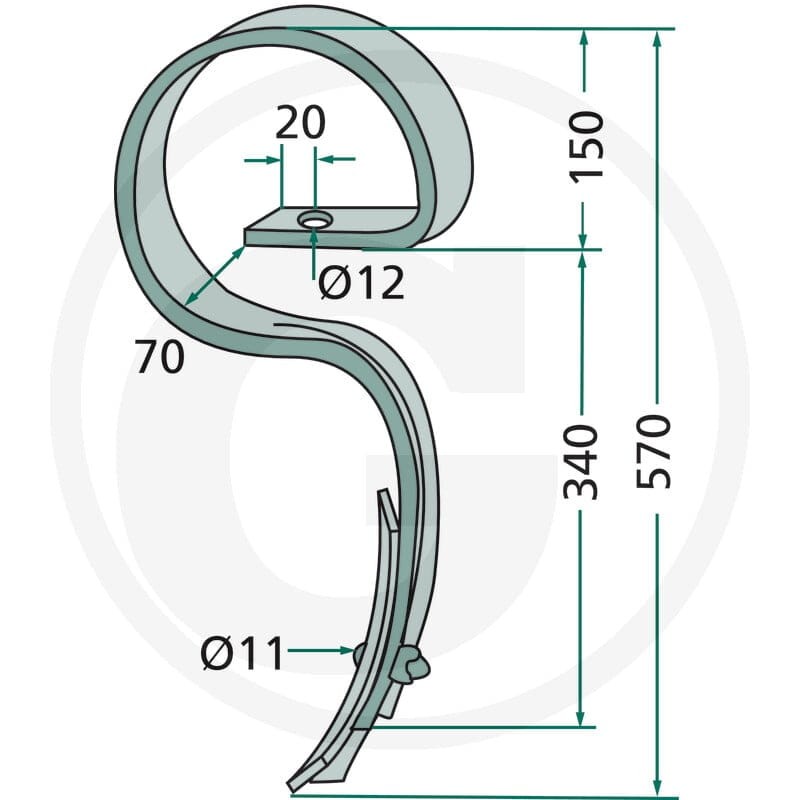 GRANIT Ząb kultywatora 1801.1135 - Sklep PoltechParts