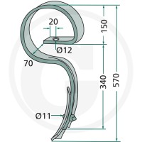 GRANIT Ząb kultywatora 1801.1135 - Sklep PoltechParts