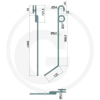 GRANIT Palec zagarniający siewnika 18010.HS-E1-8 - Sklep PoltechParts
