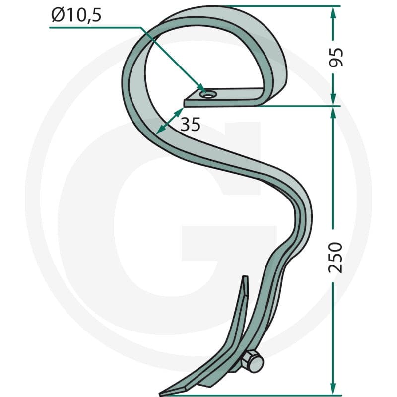 GRANIT Zęby sprężynowe 1802.1019R - Sklep PoltechParts