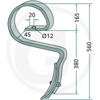 GRANIT Zęby sprężynowe 1801.R241032 - Sklep PoltechParts