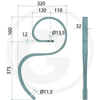 GRANIT Ząb kultywatora 1801.W241232 - Sklep PoltechParts