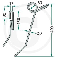 GRANIT Palec zagarniający siewnika 1800590017 - Sklep PoltechParts