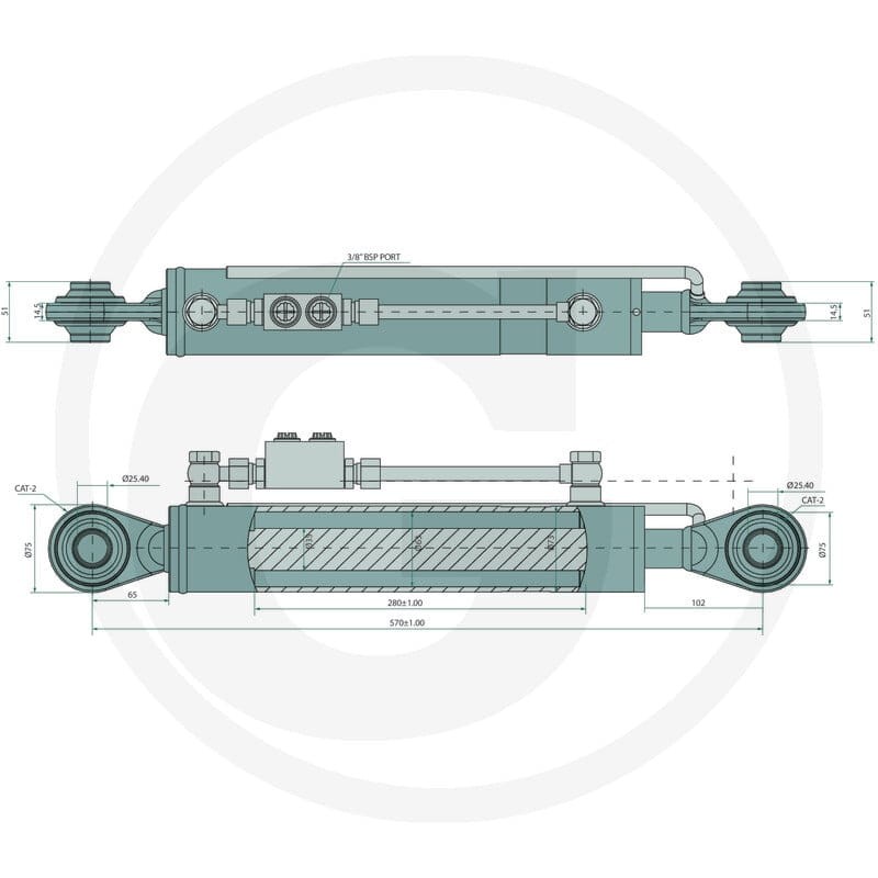 GRANIT Łącznik górny hydrauliczny 20010108 - Sklep PoltechParts