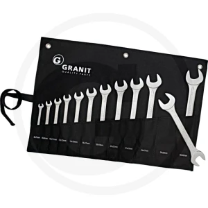 GRANIT BLACK EDITION Zestaw dwustronnych kluczy szczękowych, 7301355