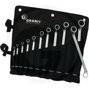 GRANIT BLACK EDITION Zestaw dwustronnych kluczy oczkowych, 6- 7301349