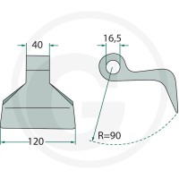 GRANIT Bijak młotkowy 18063-RM-8 - Sklep PoltechParts