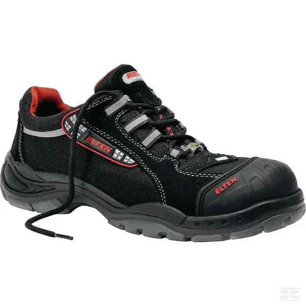 Półbuty ochronne, czarny/czerwony, klasy S3, Trainers Senex Pro Elten