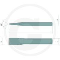 GRANIT BLACK EDITION Dłuto punktowe, 150mm, 8-katny 7301771 - Sklep PoltechParts
