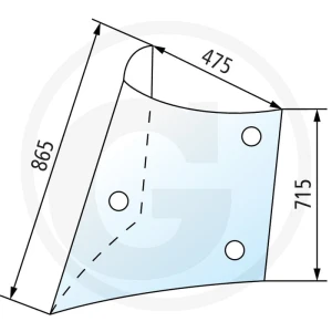 GRANIT Szyba narożnikowa 650S00048327