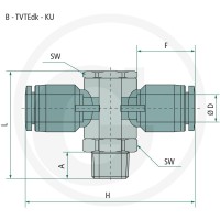 GRANIT B-TVTEdk-10-3/8-KU Rozdzielacz - trójnik 60603181614 - Sklep PoltechParts