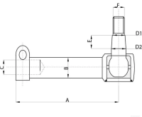 Końcówka drążka, z drążkiem kierowniczym, lewa - SHP190KR - Sklep rolniczy PoltechParts