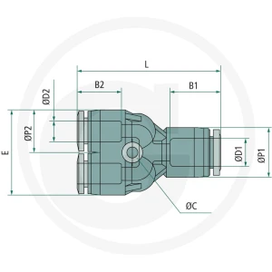 GRANIT B-YVr2-2x6-8-KU Przyłącze typu Y podwójn 60603070140