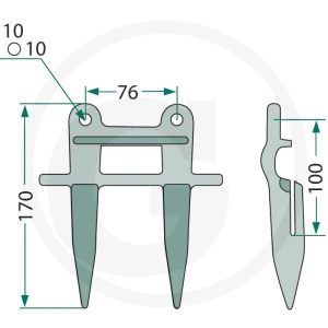 GRANIT Bagnet podwójny 5253159696R91