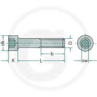 GRANIT Śruba z łbem walcowym VA M12x80 DIN 912 485912365 - Sklep PoltechParts