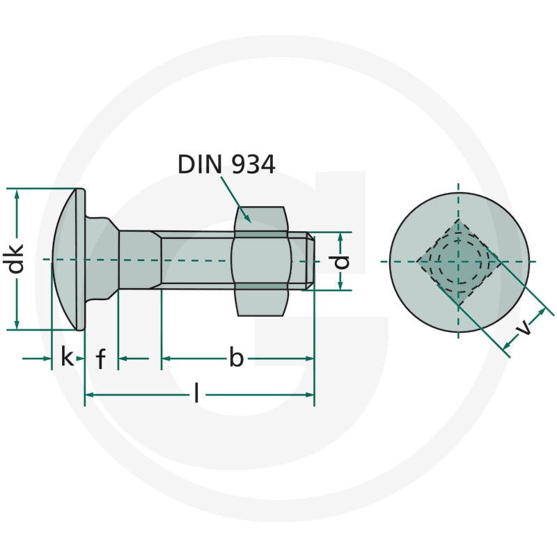 GRANIT Śruba zamkowa M8x70 DIN 603 487603105 - Sklep PoltechParts