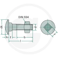 GRANIT Śruba zamkowa M8x70 DIN 603 487603105 - Sklep PoltechParts