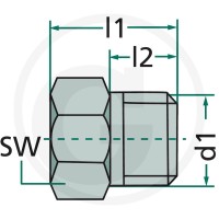 Korek gwintowany mosiężny 500223361 - Sklep PoltechParts
