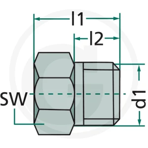 Korek gwintowany mosiężny 500223361