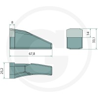 GRANIT ENDURANCE CARBIDE Ząb do przyspawania 179726668 - Sklep PoltechParts