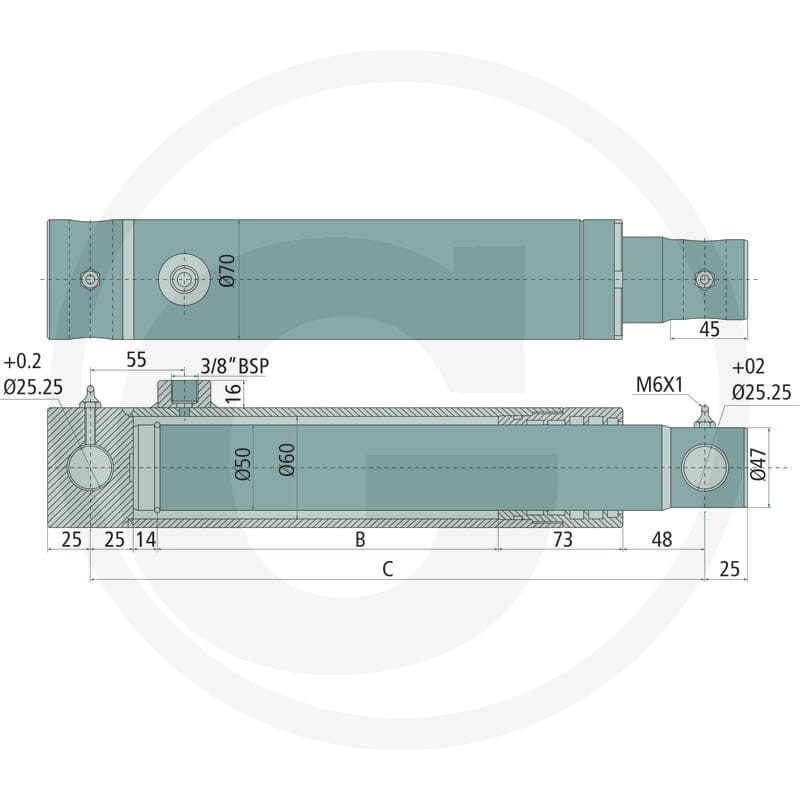 GRANIT Siłownik-EW-50-200-360 8205020E - Sklep PoltechParts